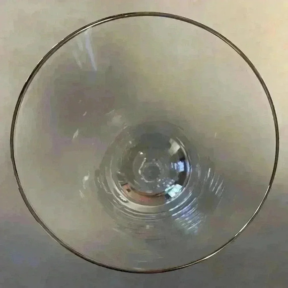 Fostoria Crystal Water Glasses "Engagement w/Platinum Trim"…Vintage - Picture 5 of 7